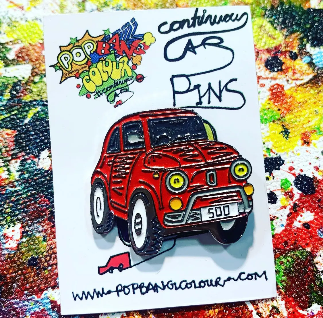 Fiat 500 Limited Edition Redenamel Pin Badge - 1 Only Remaining 1
