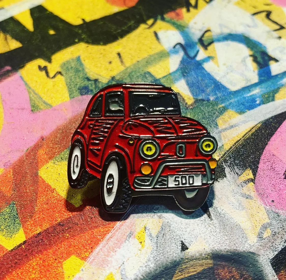 Fiat 500 Limited Edition Redenamel Pin Badge - 1 Only Remaining 2