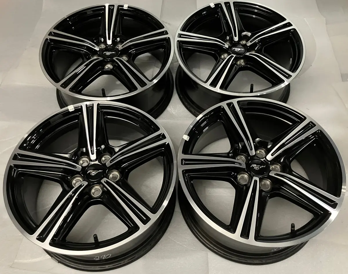Sold Four 2025 2026 Ford Mustang Gt Factory 18 Wheels Rims Oem Pr3c1007aa Black 1