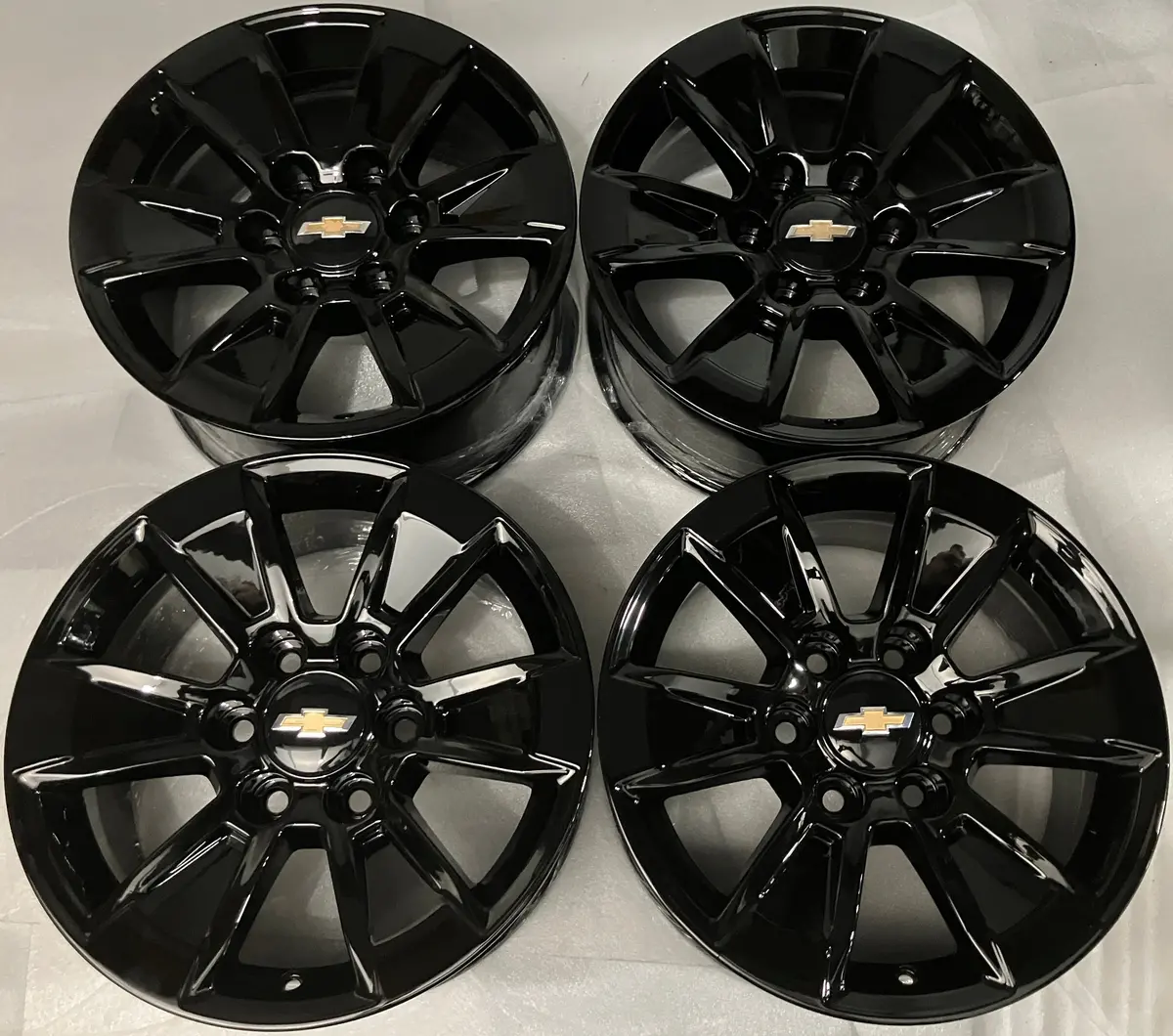 Sold Four 2025 Chevy Silverado Factory 17 Wheels Rims Oem 5908 Tahoe Suburban 1500 Black 1