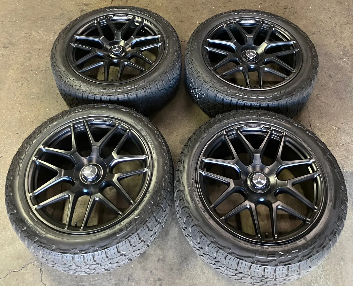 Factory Mercedes Mbz G63 G550 Amg 22 Wheels Oem Black Rims  4634012000 Falken At4w 1