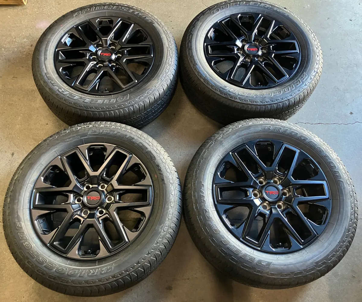 Sold 2025 Toyota Tundra Trd Factory 20 Wheels Tires Oem Rims Black Bridgestone 1