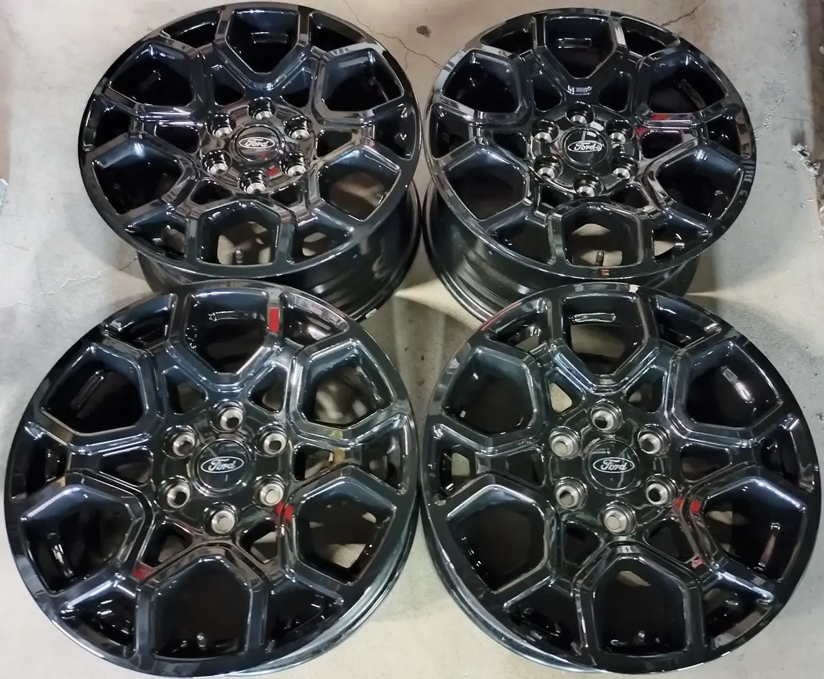 (4) 2025 Ford F150 Factory 18 Wheels Oem 10340 Rims Ml341007ba Gloss Black 1