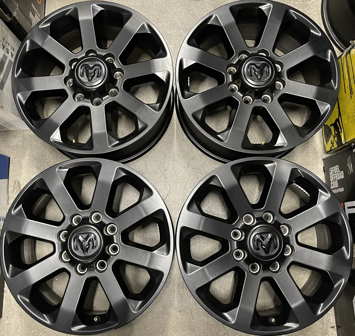 Sold Four 2025 Dodge Ram 2500 3500 Factory 20 Wheels Oem Rims Black 6Mh99trmaa 1