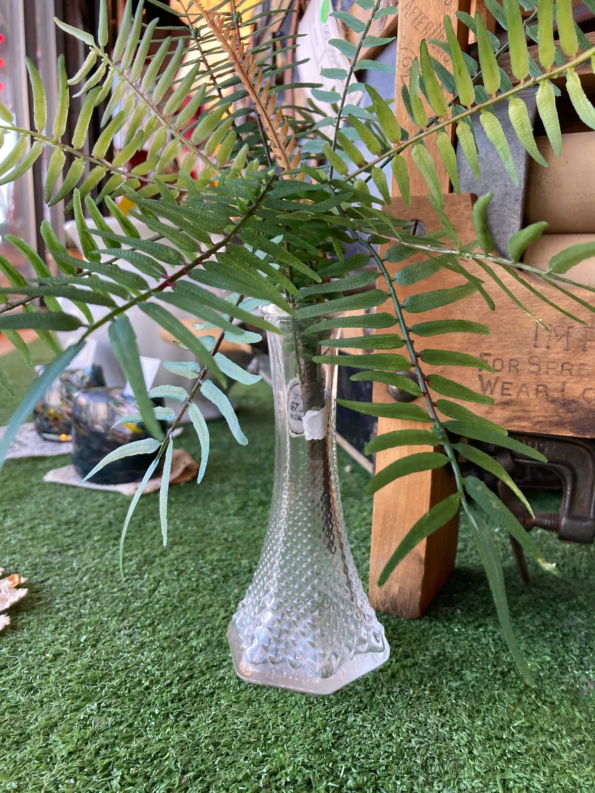Embossed Glass Vase 1