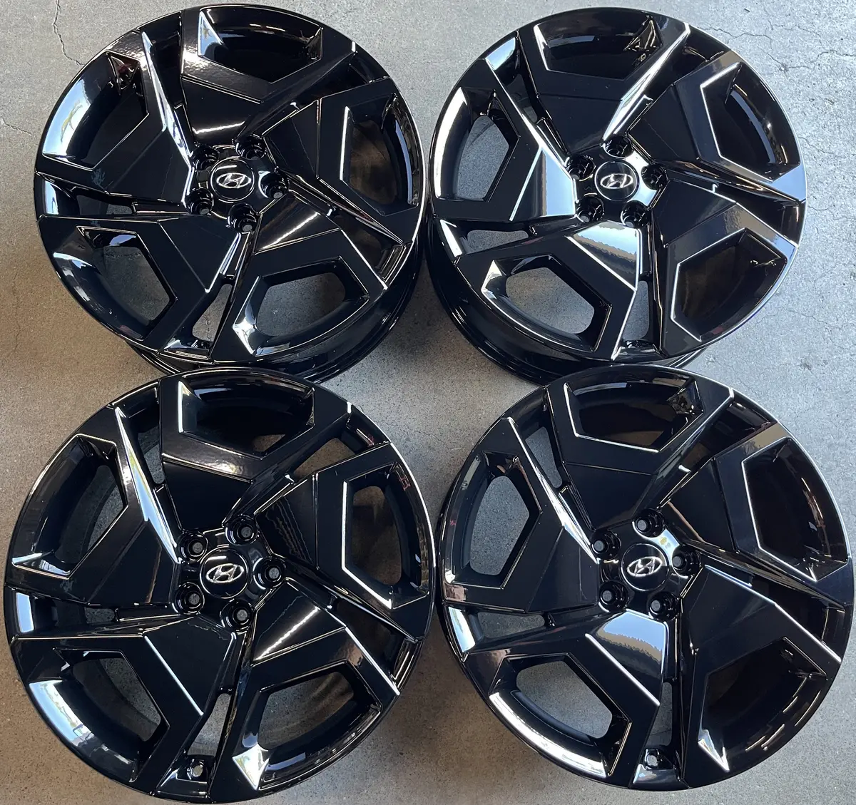 Sold 2023 Hyundai Palisade Factory 20 Wheels Oem Rims Tucson Santa Cruz Black 1