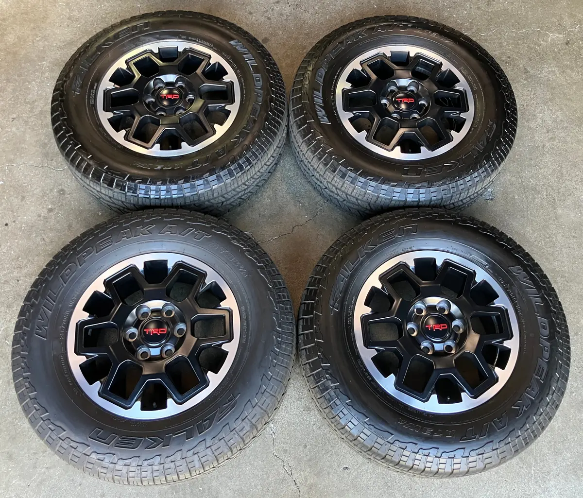 2025 Toyota Tacoma Trd 18 Factory Wheels Rims Tires Oem  Black Falken 265/70/18 1