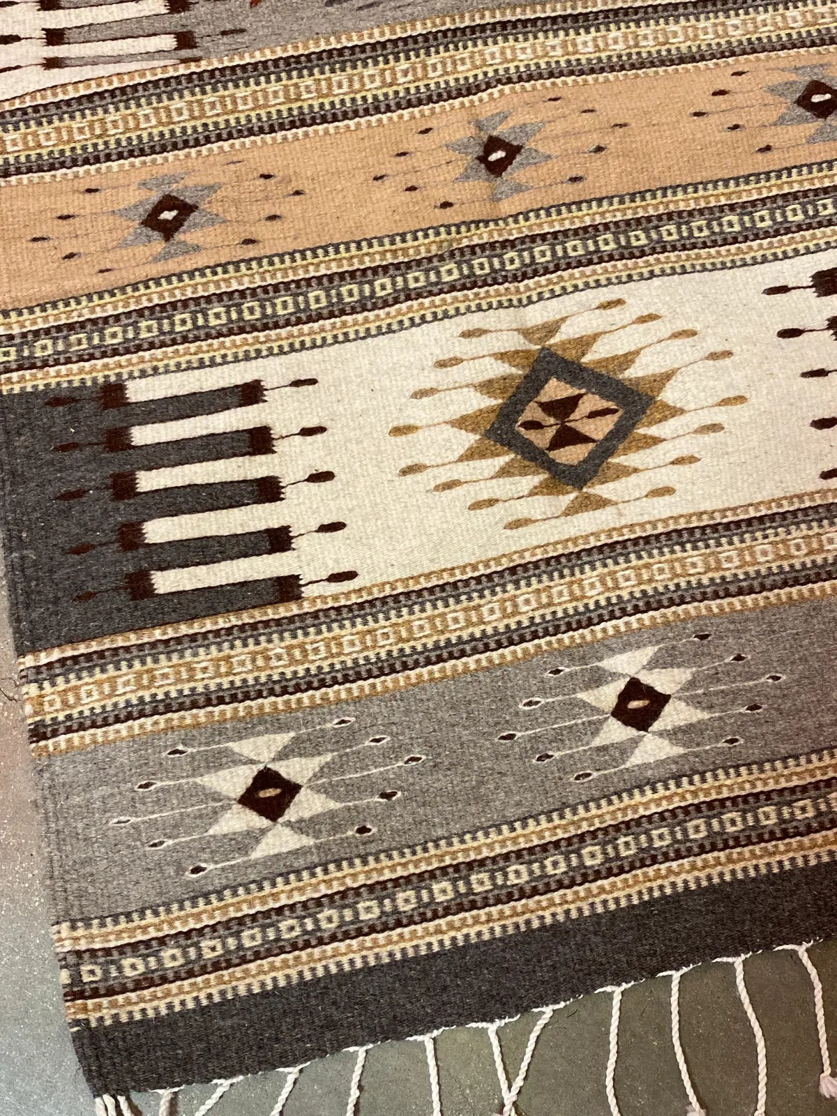 Multicolor Hand-Woven Wool Rugs-Zapotec- 30"X60" 7