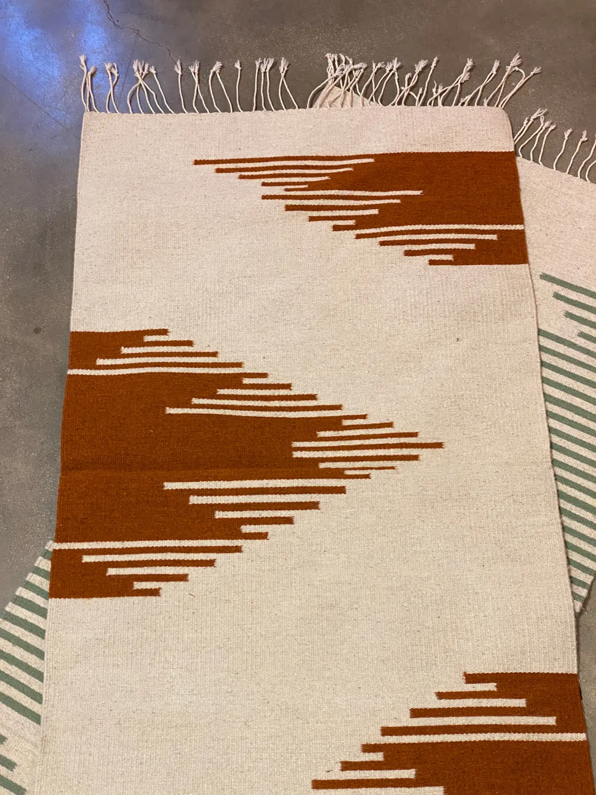 Multicolor Hand-Woven Wool Rugs-Zapotec- 30"X60" 7