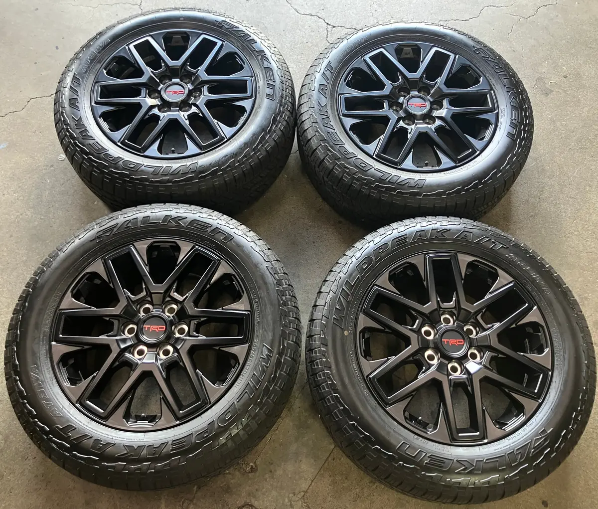 2022-2025 Oem Toyota Tundra Trd Factory 20 Wheels Tires Black Rims Falken At3wa 1