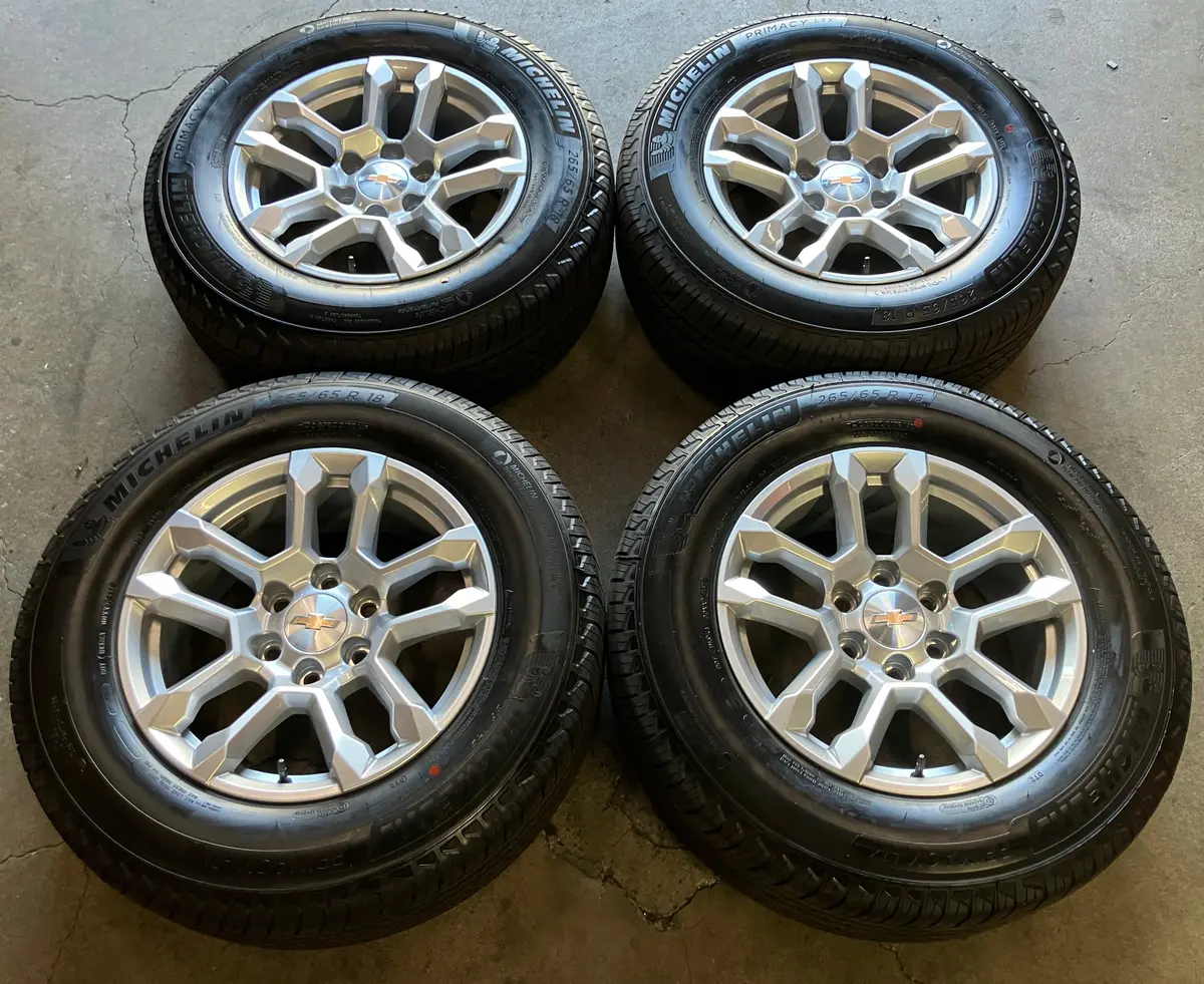 Sold 2026 Chevy Silverado Tahoe Suburban 1500 Factory 14091 Oem 18 Wheels Tires Rims Michelin 1
