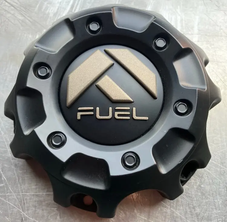 Sold Fuel Wheels Flat Black Custom Wheel Center Cap Bronze Logo 1001-58Mbz Cap M-447 1