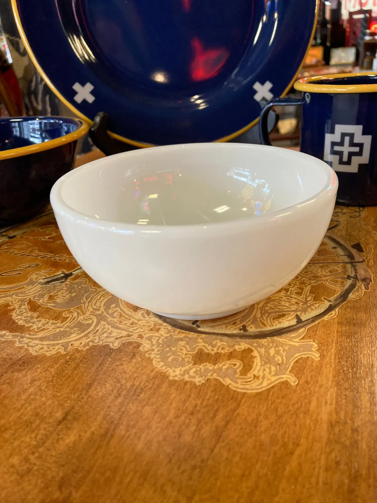Small White Anchor Hocking Bowl 1