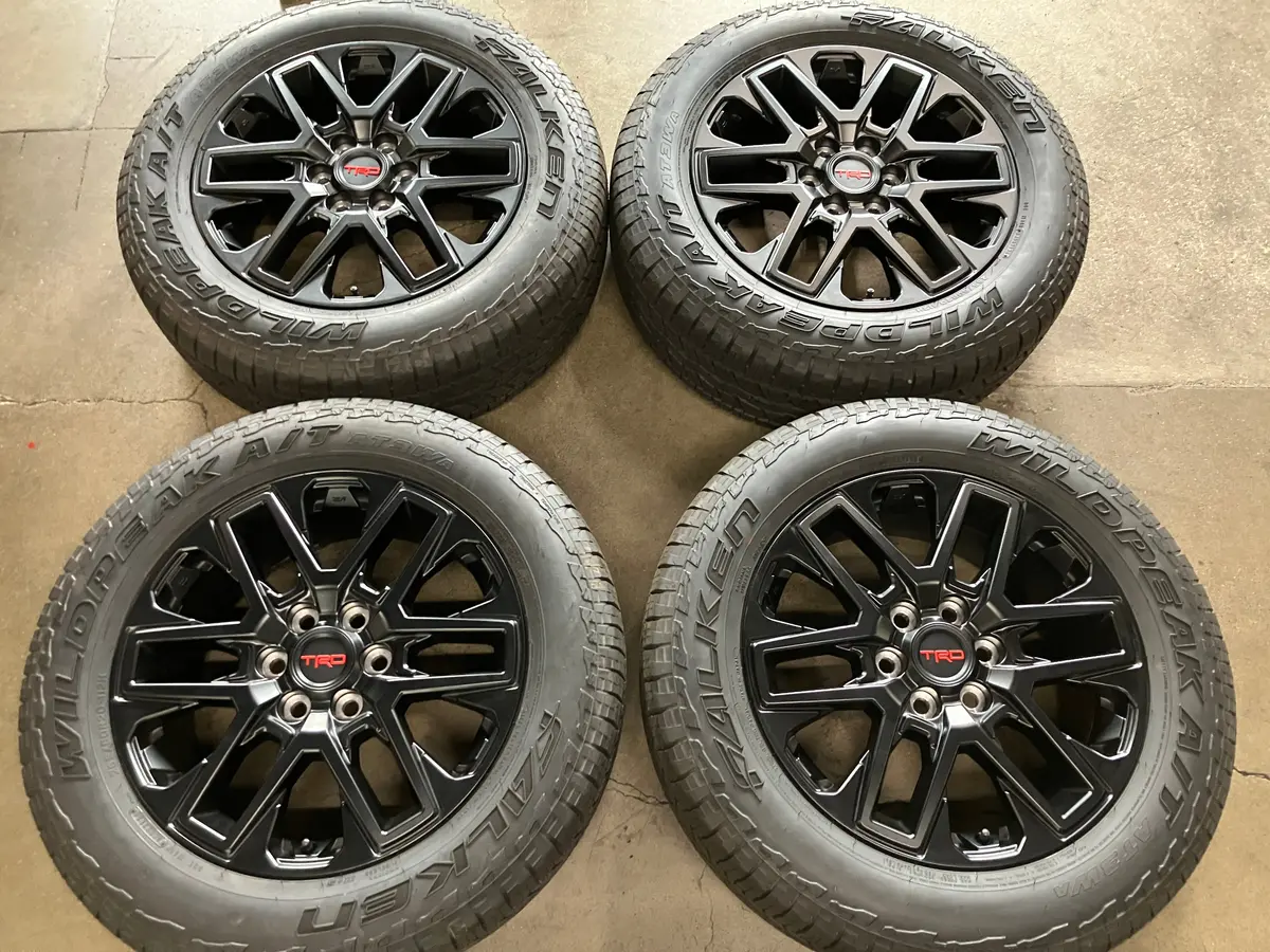 Sold 2025 Toyota Tundra Trd Factory 20 Wheels Tires Oem Black Rims Falken At3wa 265/60/20 1