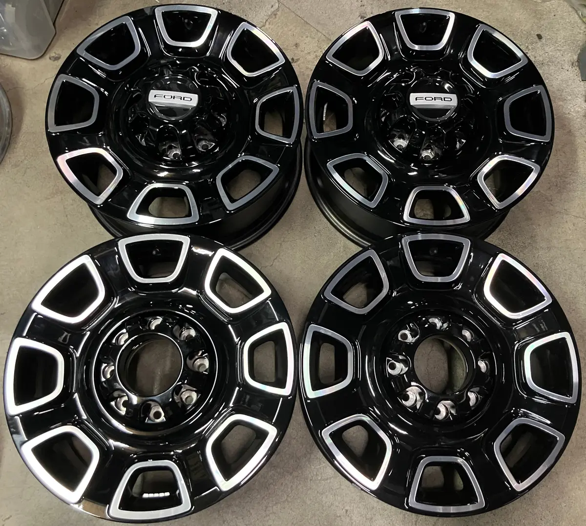 Sold Four 2024 Ford F250 F350 Factory 20 Wheels Oem Rims Black Pc3c1007ha 1