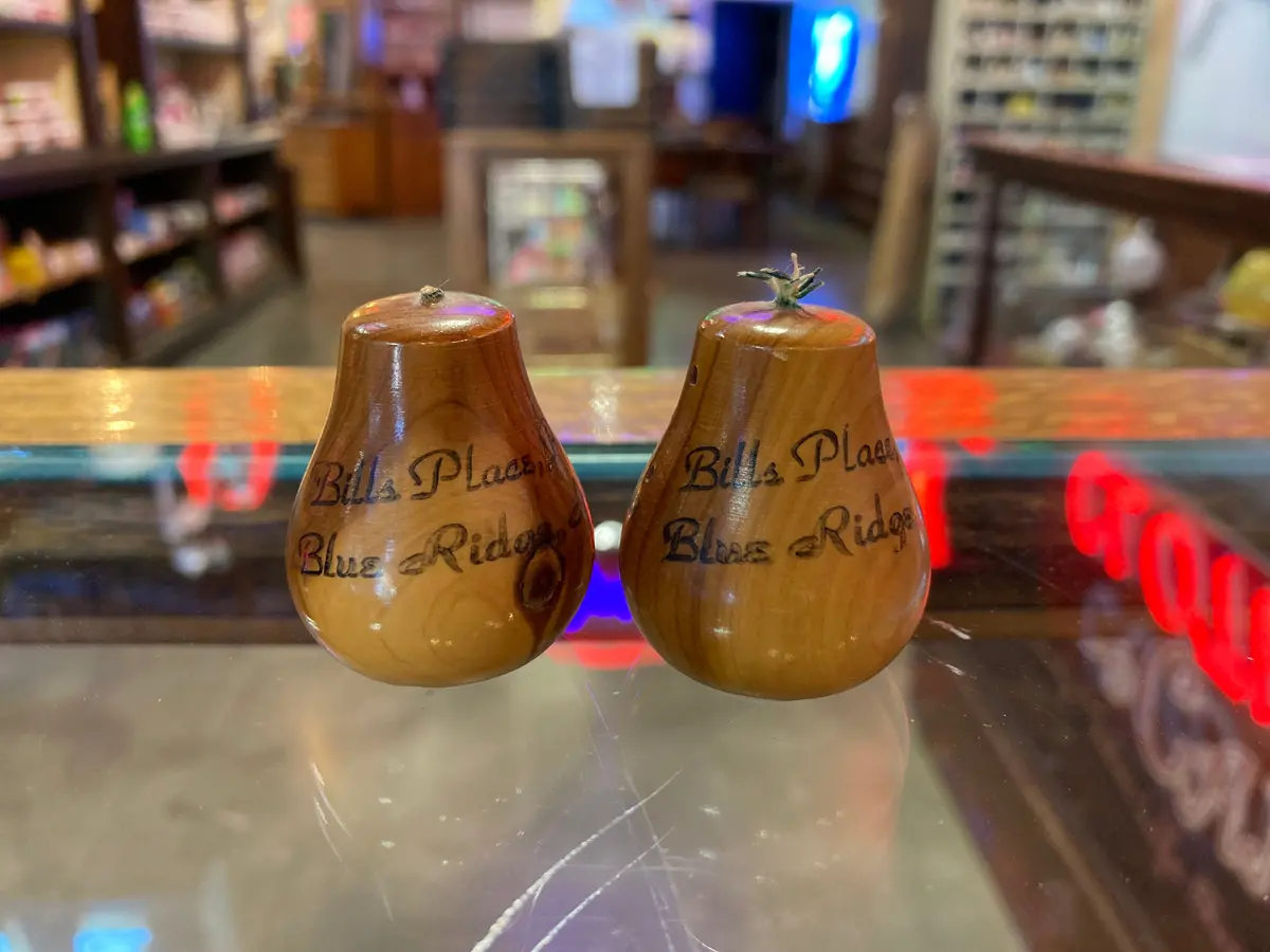 Wood  Salt/Pepper Shaker From Bill's Place, Pa 1