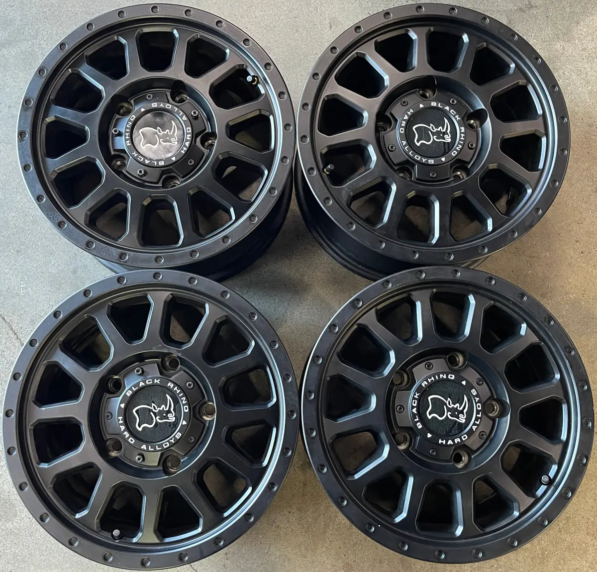 Sold Four Used Ford Transit 5X160 Black Rhino 16 Wheels Black 16X7.5 +45 Sold As Is 1