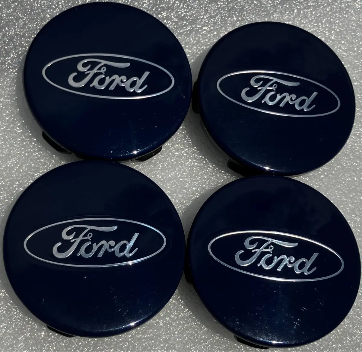 Set Of 4 Ford F150 Expedition Navy Blue Oem Center Caps 3" 76.2Mm 1
