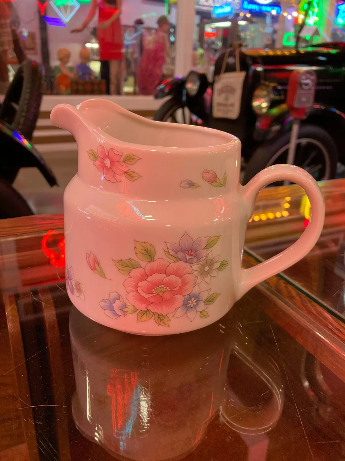White Floral Ftd Vase Pitcher 1