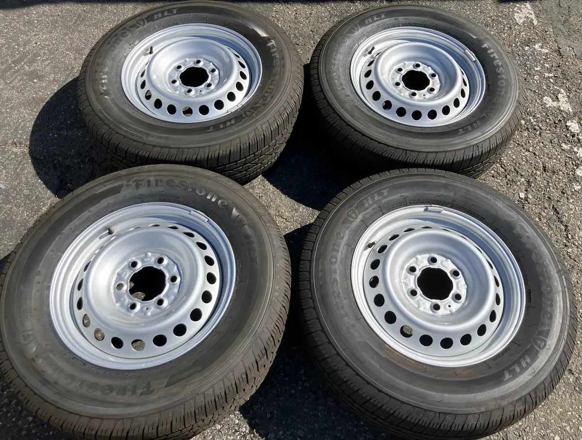 Sold Four Take Off 2024 2025 Factory Tacoma Oem Steel Wheels Tires Firestone Hlt 245/70/17 1