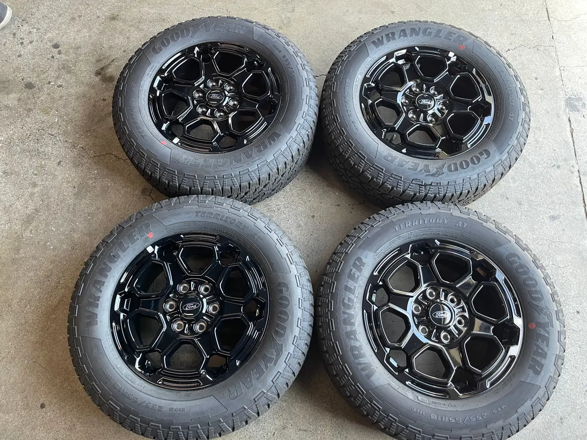Sold 2025 Ford Ranger Factory 18 Wheels Tires Oem Rims Black N1wz1007y Goodyear At 255/65/18 1