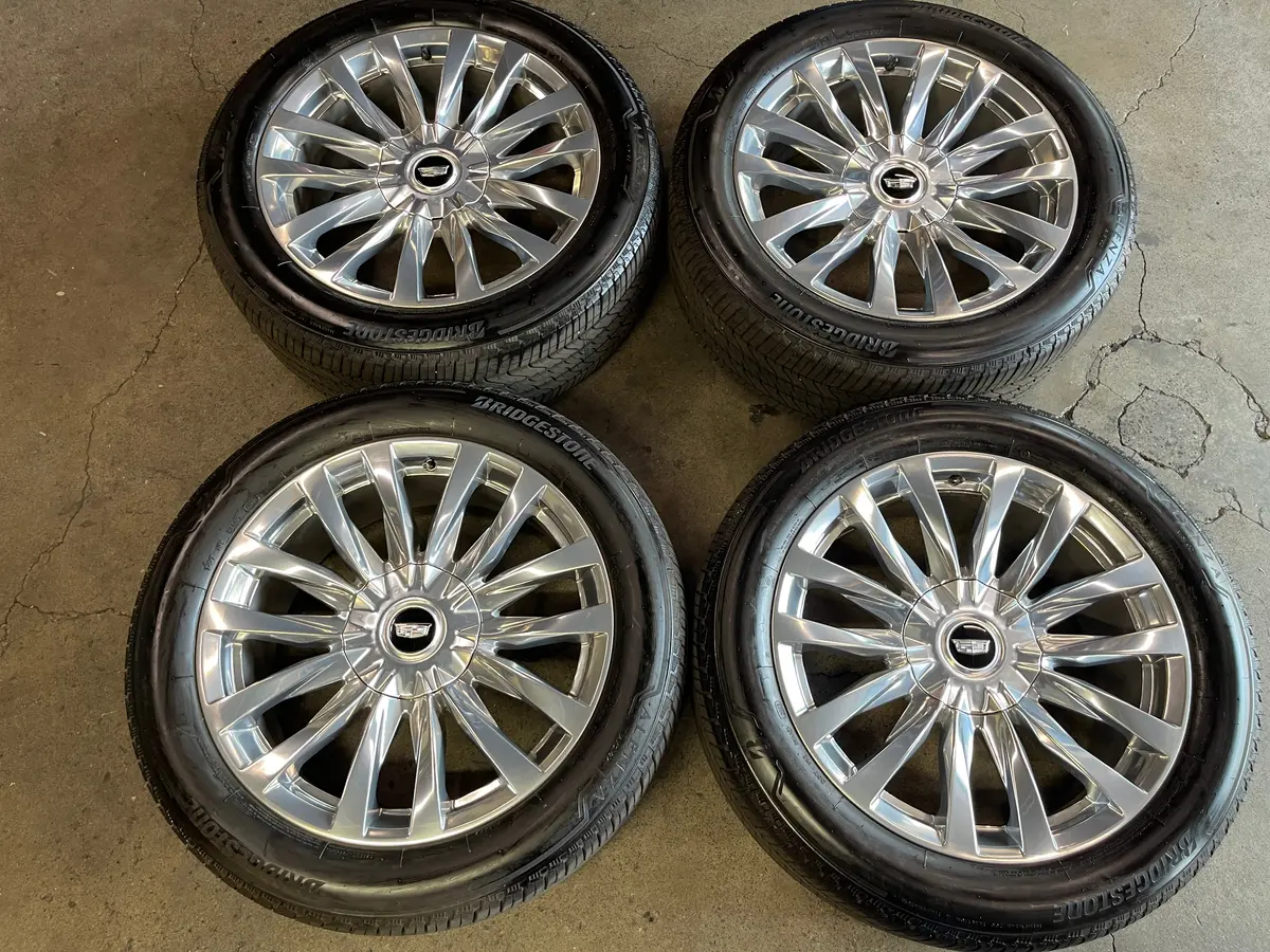 Sold 2024 Cadillac Escalade Platinum Factory 22 Wheels Tires Oem Rims Polished Bds 275/50/22 1
