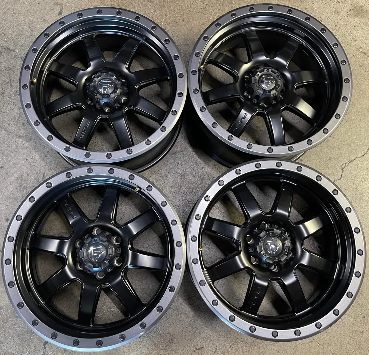 Sold 4 Used Fuel Trophy 20 Wheels F150 20X9 +20 6X135 Matte Black Grey Ring 1