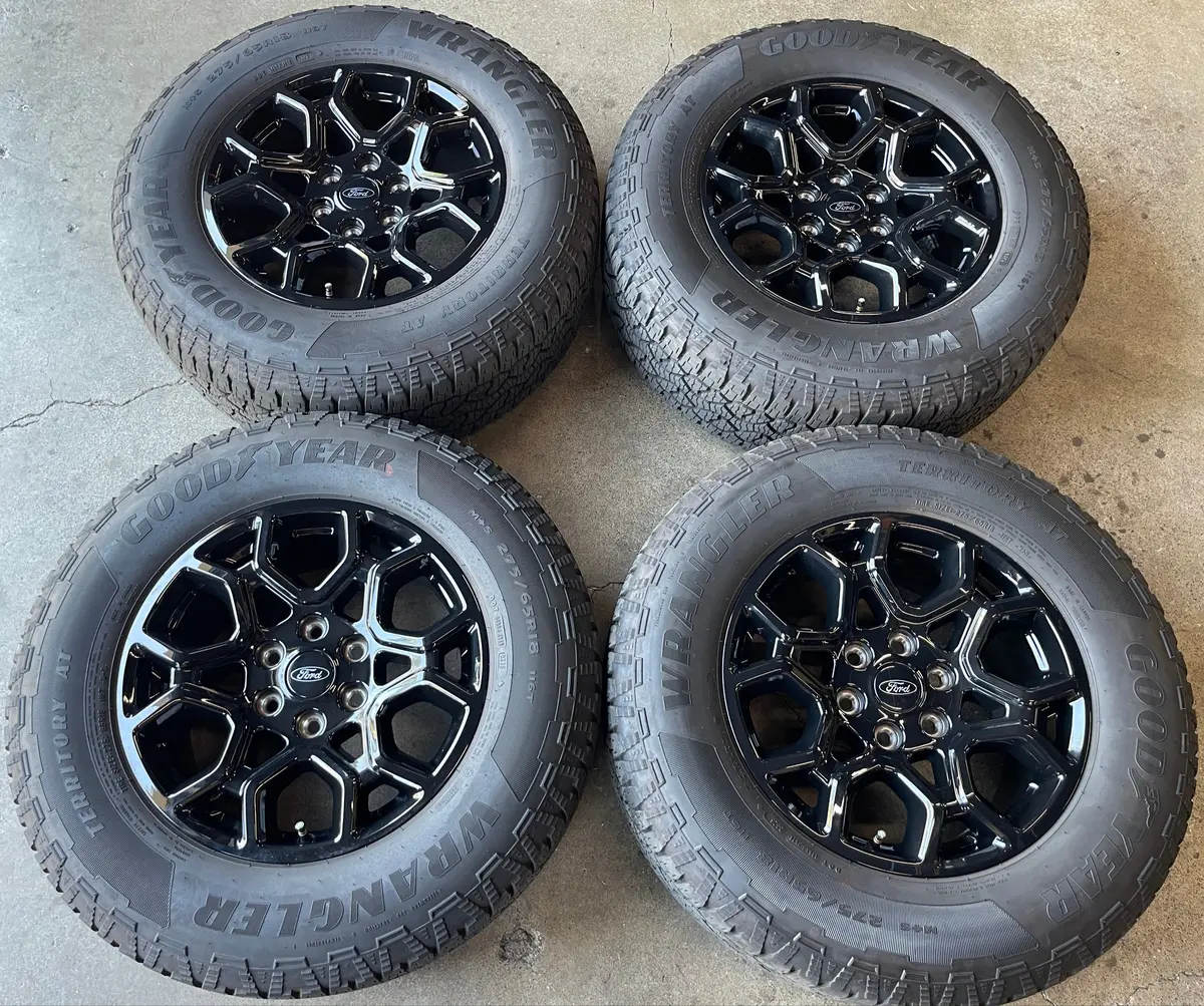 Sold 2025 Ford F150 Factory 18 Wheels Tires Oem 10340 Rim Black 275/65/18 Goodyear At 95% 1