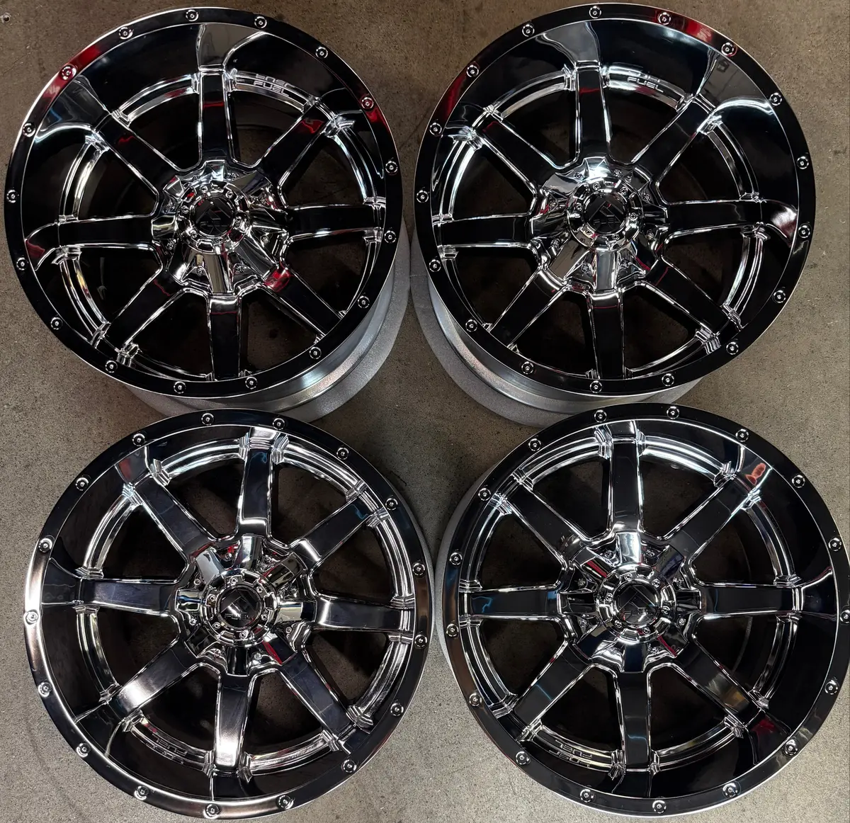 Sold 4) Fuel Maverick Chrome 20" Wheels Rims 20X10 -18Mm Ford F150 Chevy Silverado 6X135 6X5.5 1