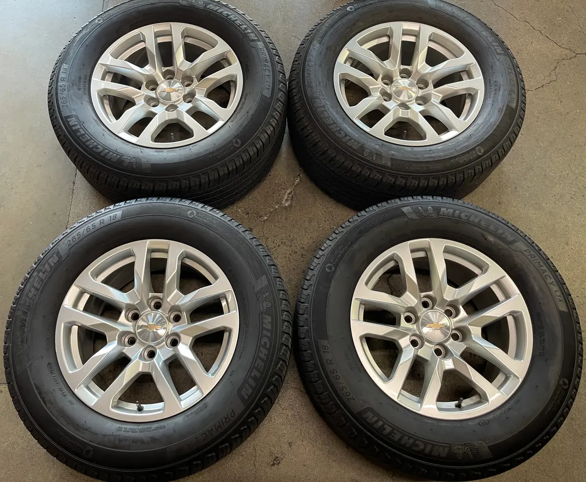 Sold 2024 Chevy Silverado Tahoe Factory 18 Wheels Tires 5912 Rims Oem 1500 Michelin 1