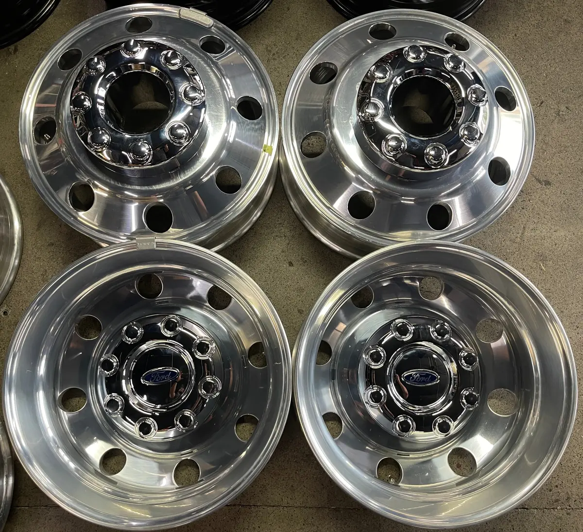 Sold Four 2025 Ford F450 F550 Dually Factory Forged 19.5 Wheels Oem Rims 1