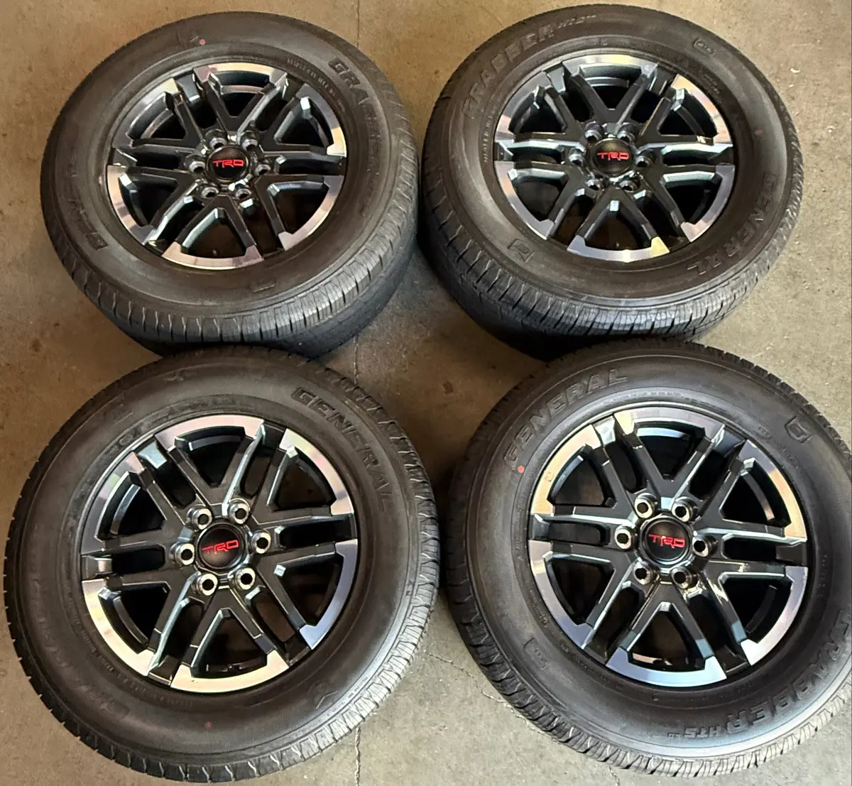 Sold Four 2026 Toyota Tacoma Trd Factory 18 Wheels & Tires Oem Rims General 265/65/18 1