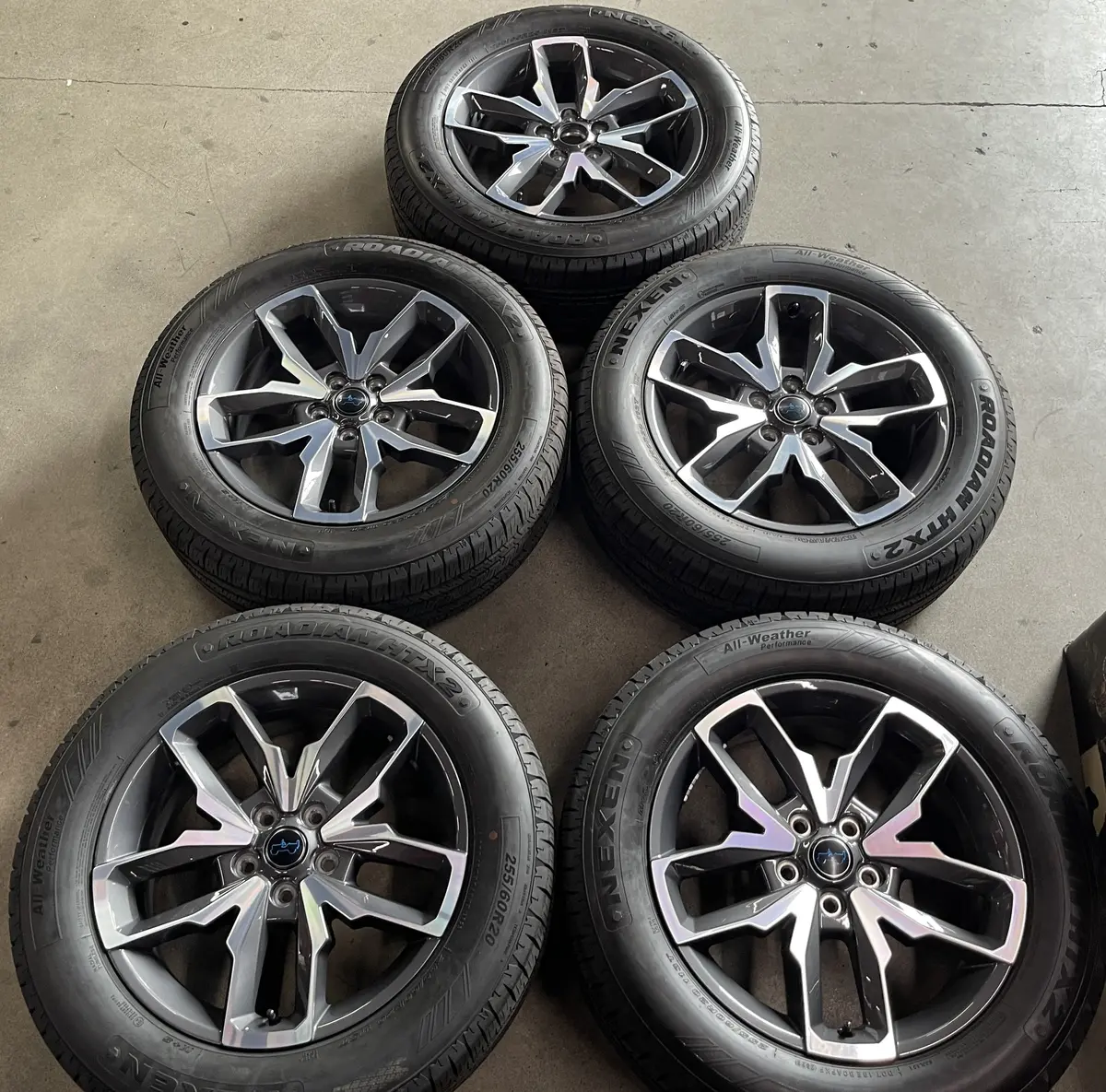 Five 2024 Jeep Wrangler 4Xe Factory 20" Wheels Tires Rims Oem Gladiator Rubicon 1