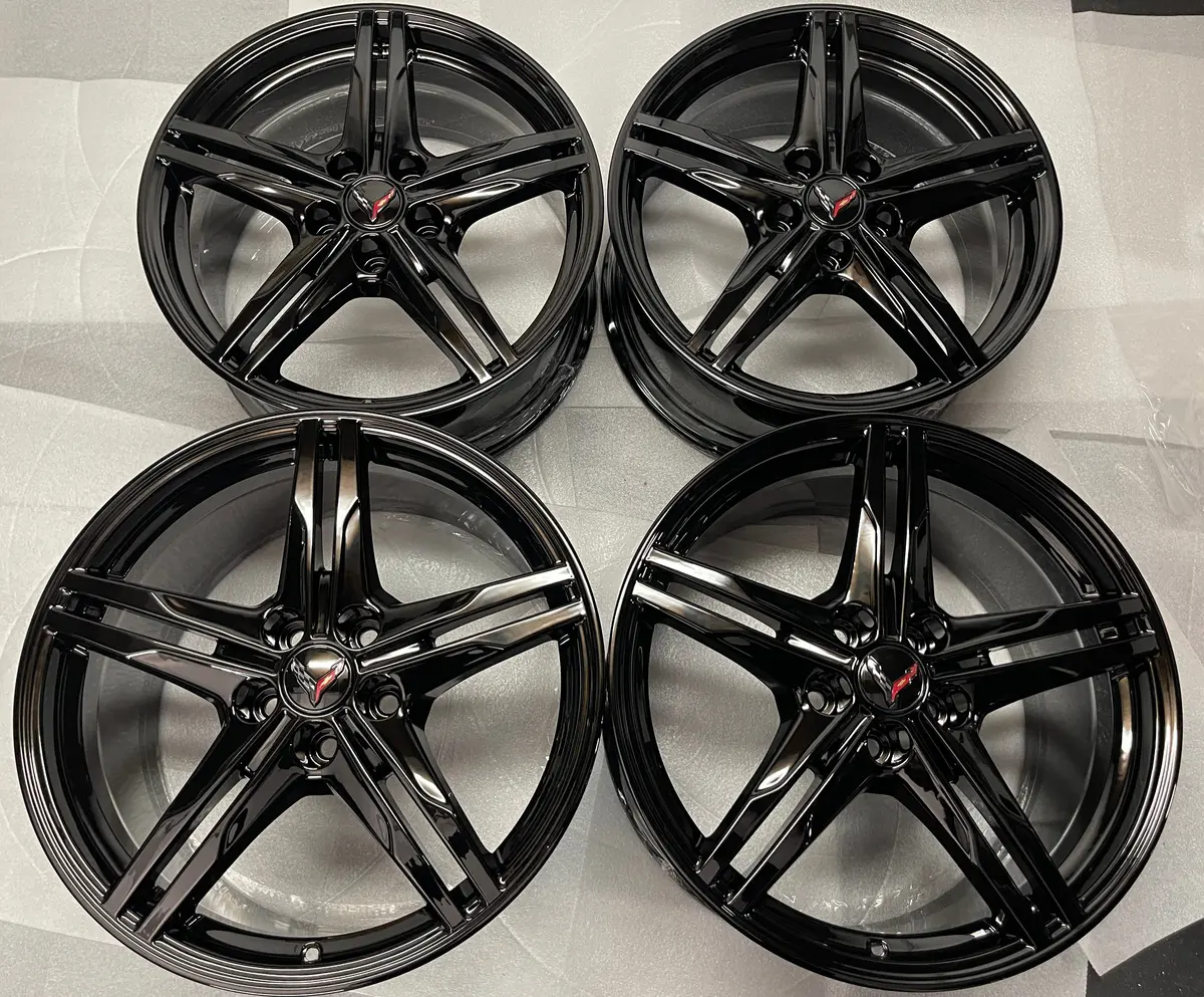 Four 2026 Chevy Corvette C8 Factory 19 20 Wheels Oem Forged 84978126 / 8127 Black 1