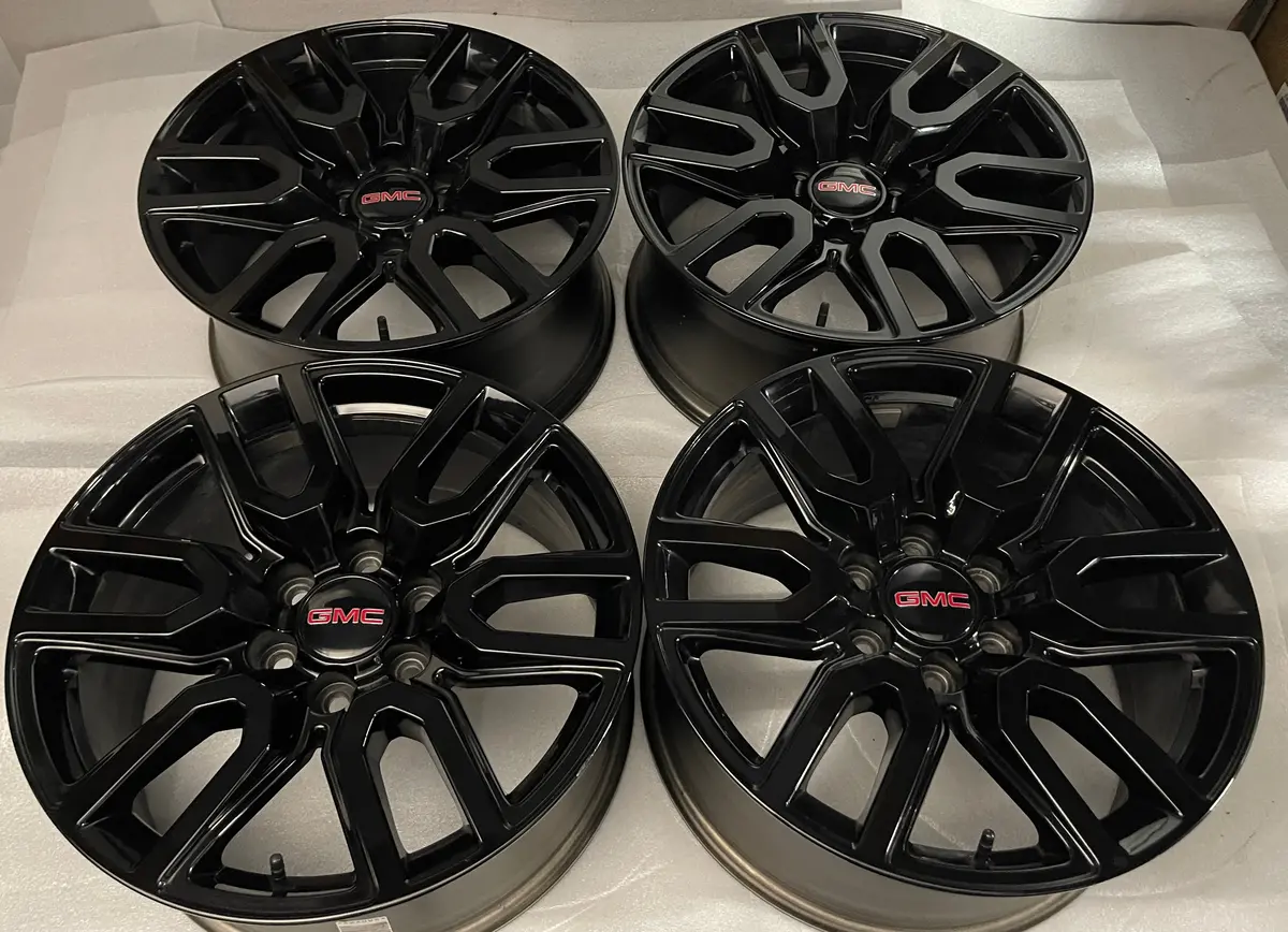 Sold Four 2025 Gmc Sierra Yukon At4 Factory 20 Wheels 5914 Oem Rim Silverado Tahoe Black 1