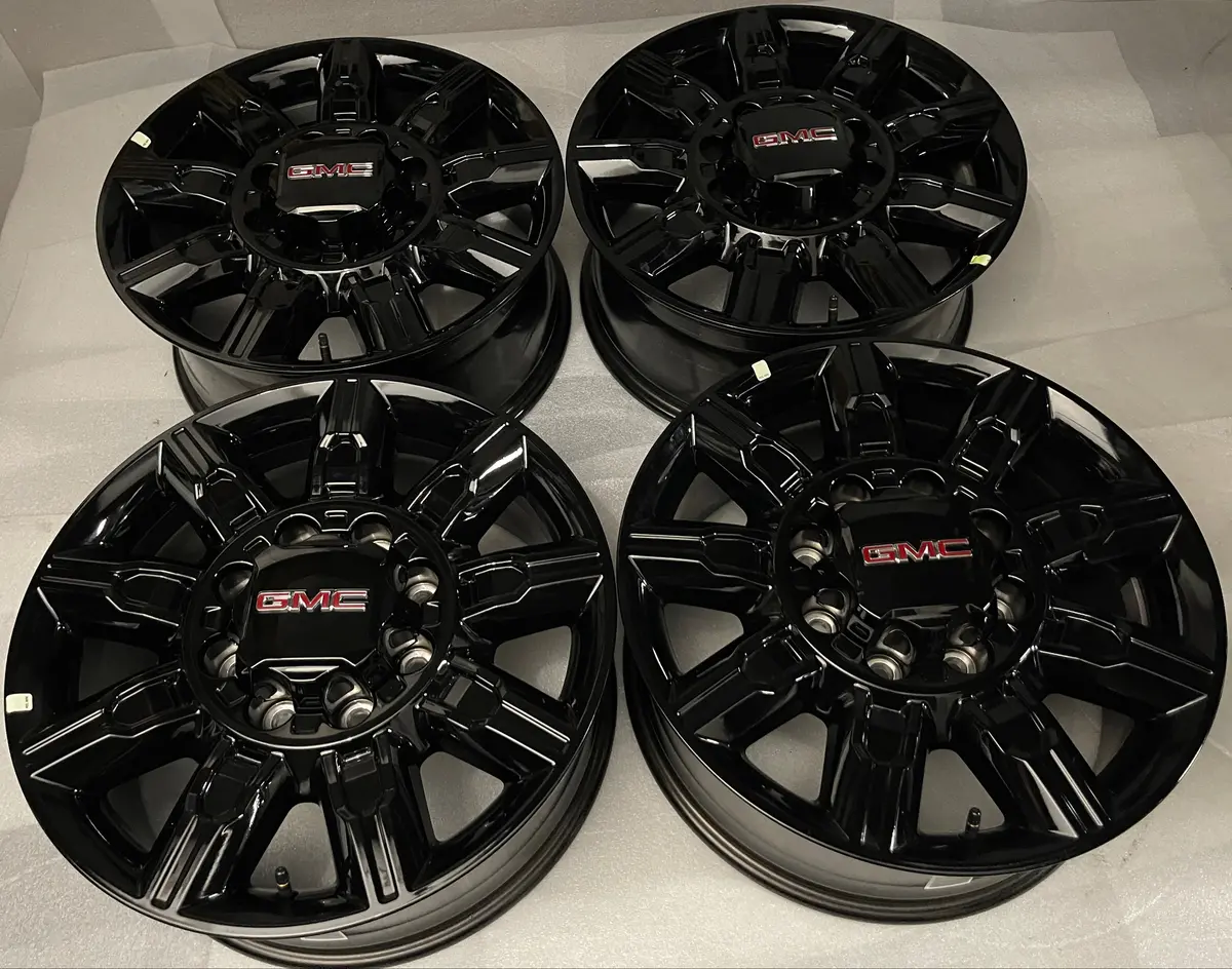 Sold Four 2025 Gmc Sierra At4 Denali Hd2500 Hd3500 Factory 20" Wheels Oem Rims Black 1