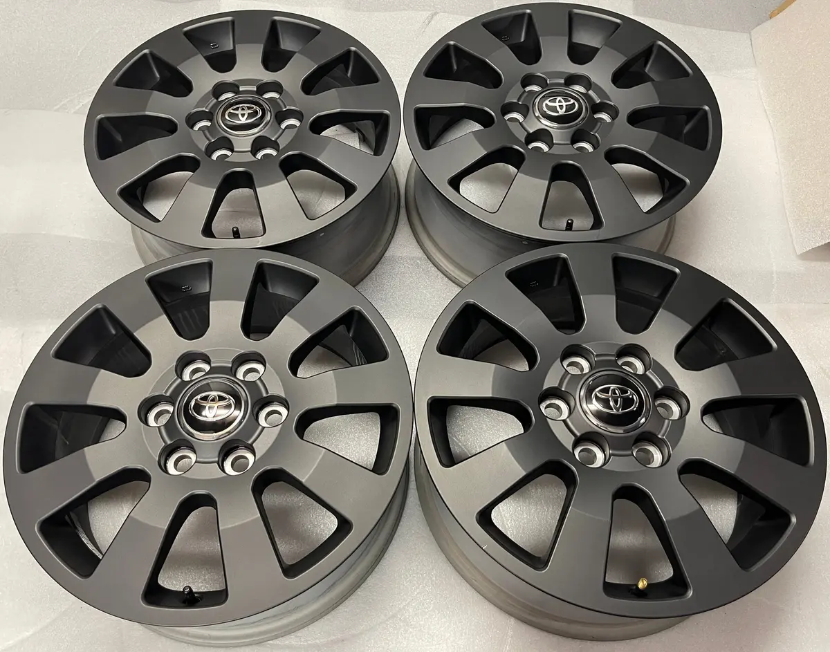 Four 2026 Toyota Land Cruiser Factory 18 Wheels Oem Rims 95952 Satin Charcoal 1
