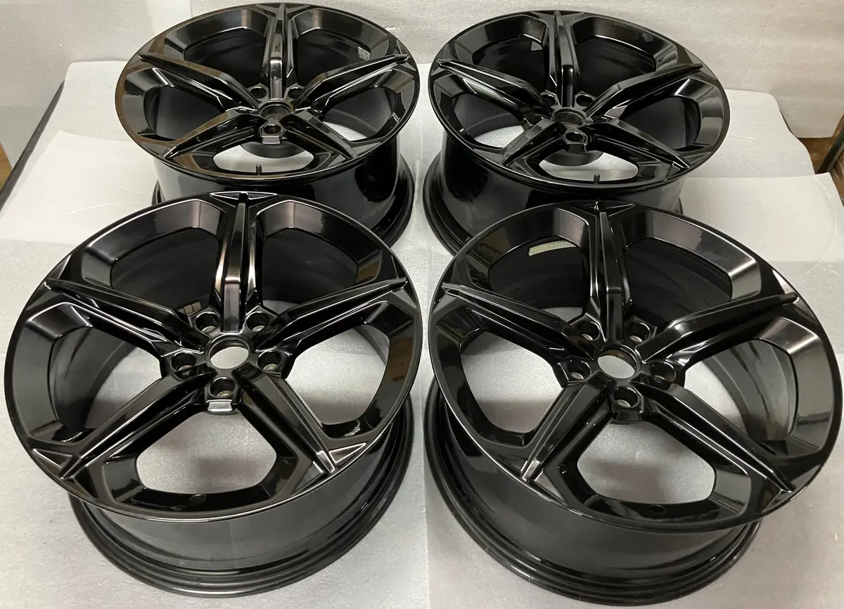 Set Of 4 21" Lamborghini Urus Staggered Genuine Factory Oem Black Wheels 1