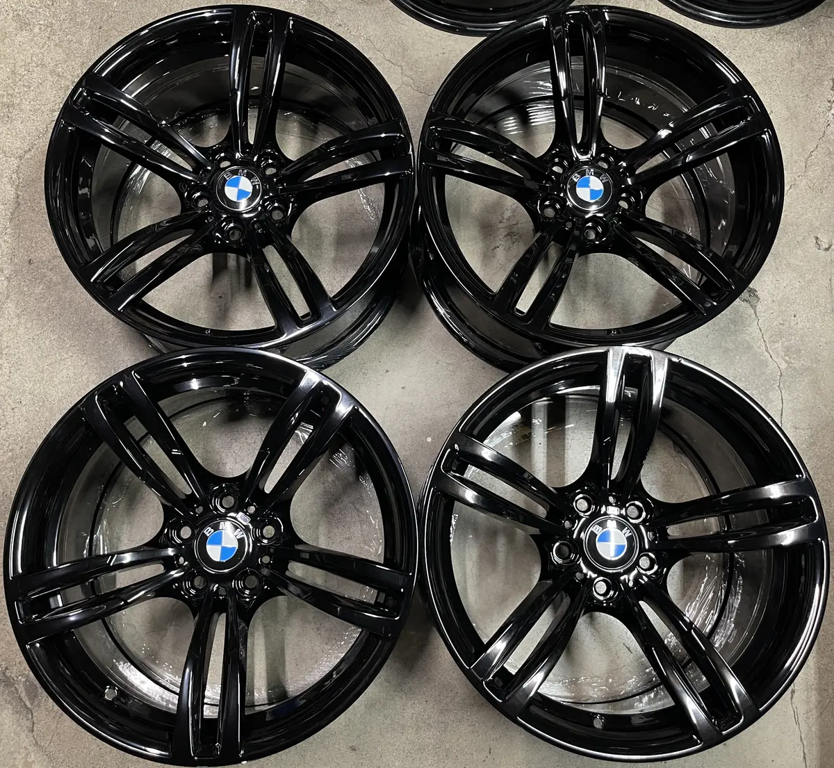 Four 2016-2020 Bmw M4 Factory 19 Wheels Rims Oem Black 86094 86095 19X9 19X10 1