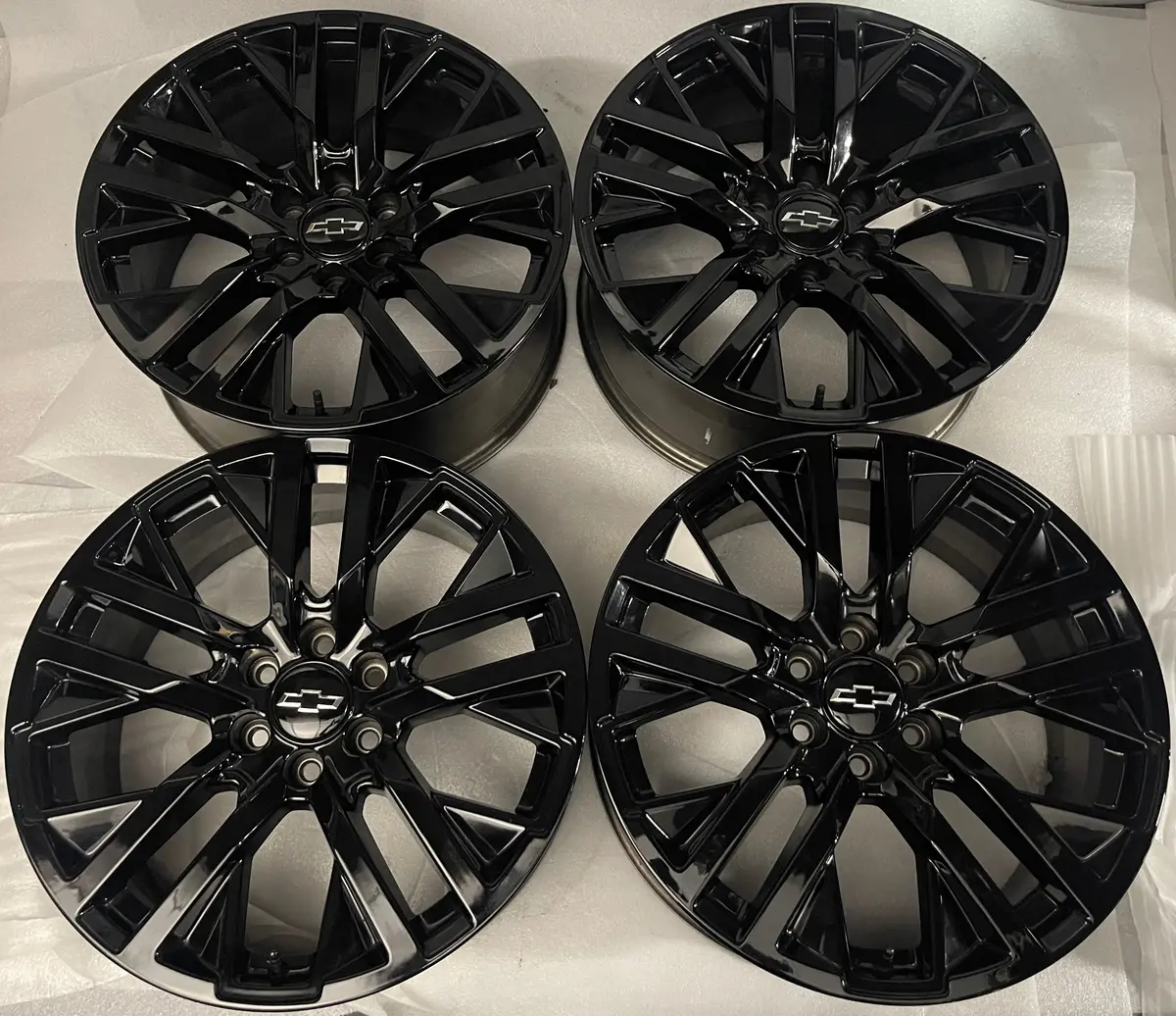 Sold Four 2025 Chevy Silverado Suburban Tahoe  Factory 22 Wheels Oem Rims 23377422 Black 1