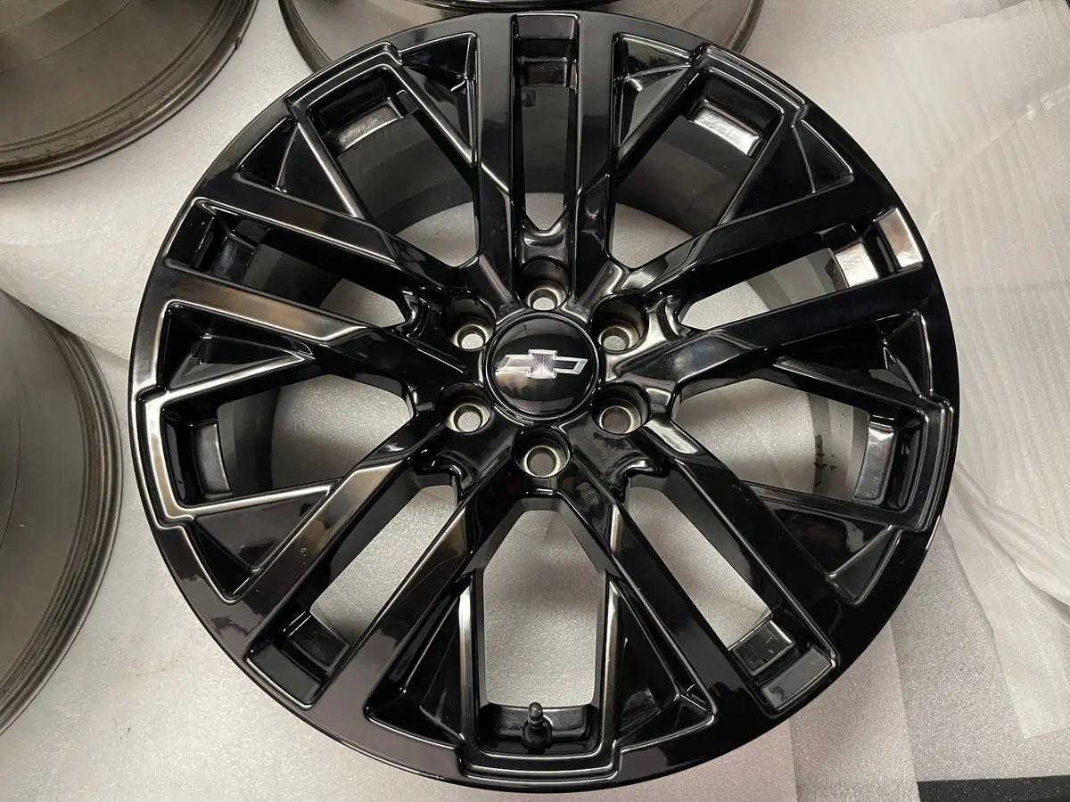 Sold Four 2025 Chevy Silverado Suburban Tahoe Factory 22 Wheels Oem Rims 23377422 Black 2