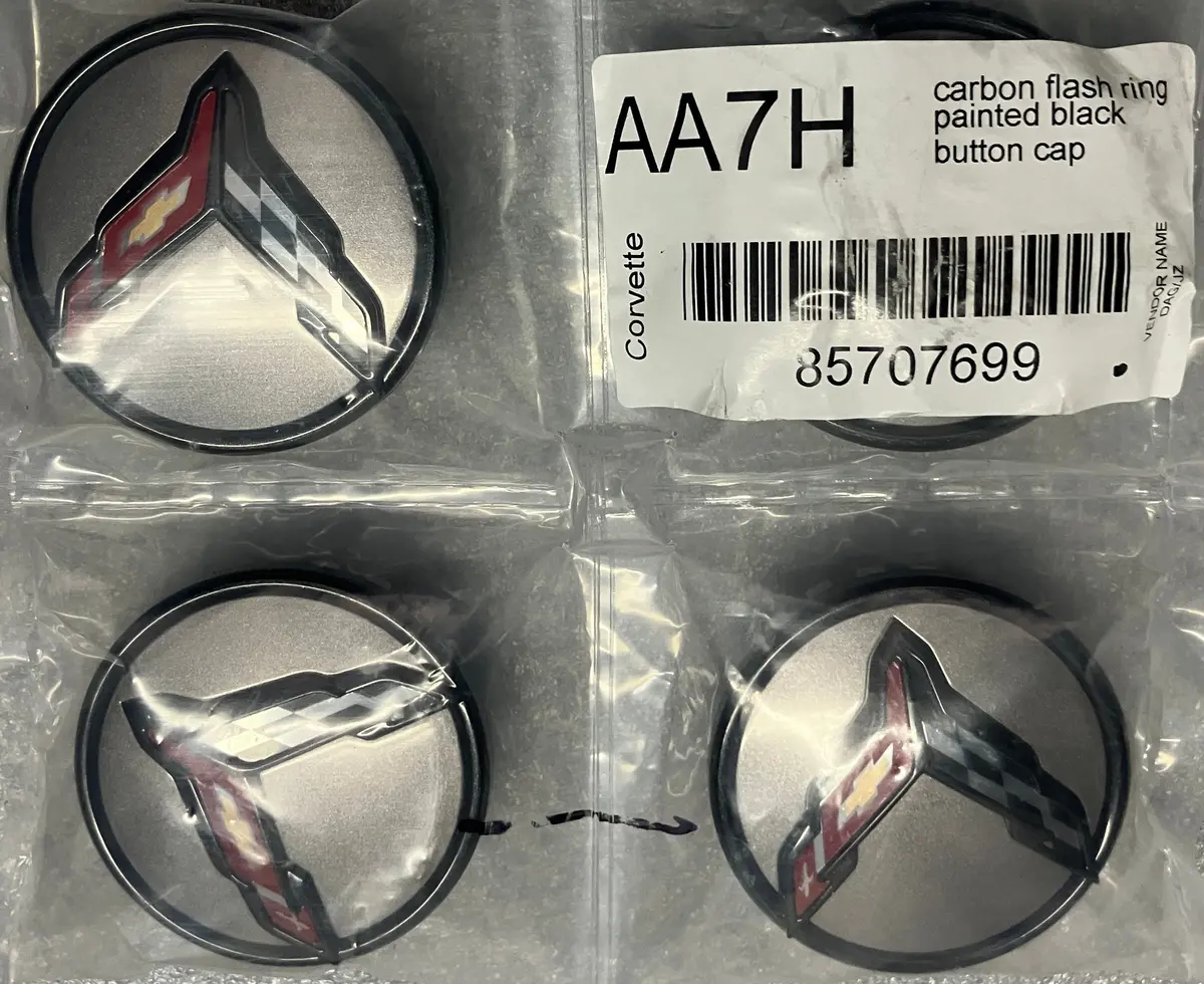 Set Of 4 New 2020-2025 Chevrolet Corvette C8 Oem Factory Gray Center Cap 9595010 1