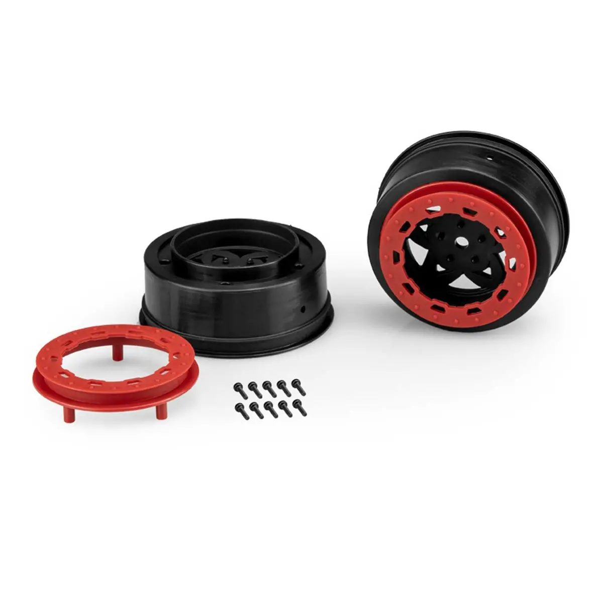 Jconcepts Tremor Slash Narrow Front Wheel-Blk/Red Bdlck (2) 1