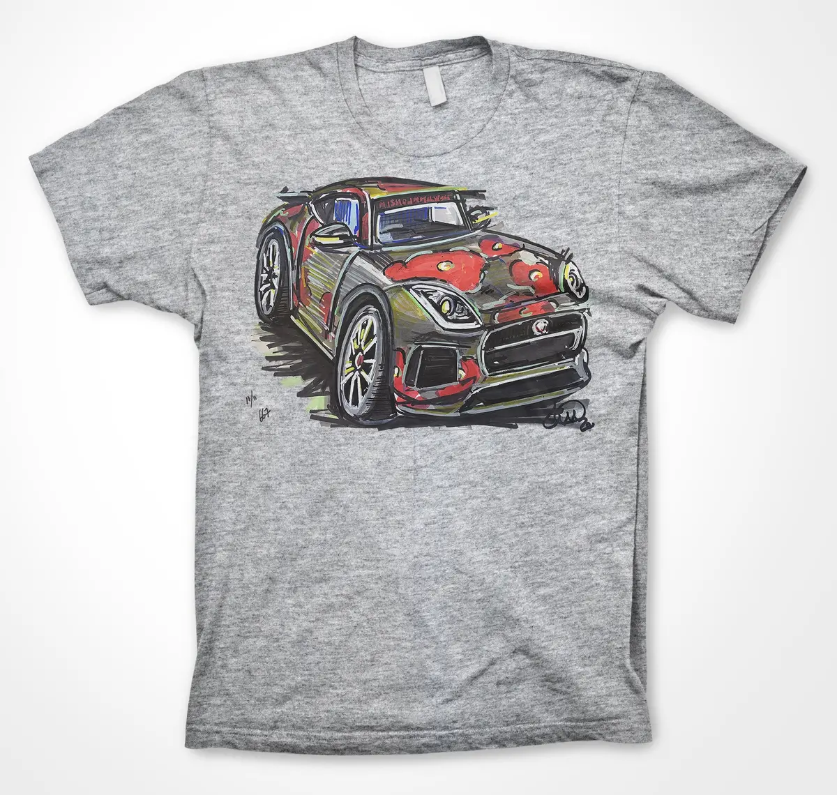 Jaguar F-Type Poppy Car Mission Motorsport Design Unisex T-Shirt by Continuouscar - Image 5