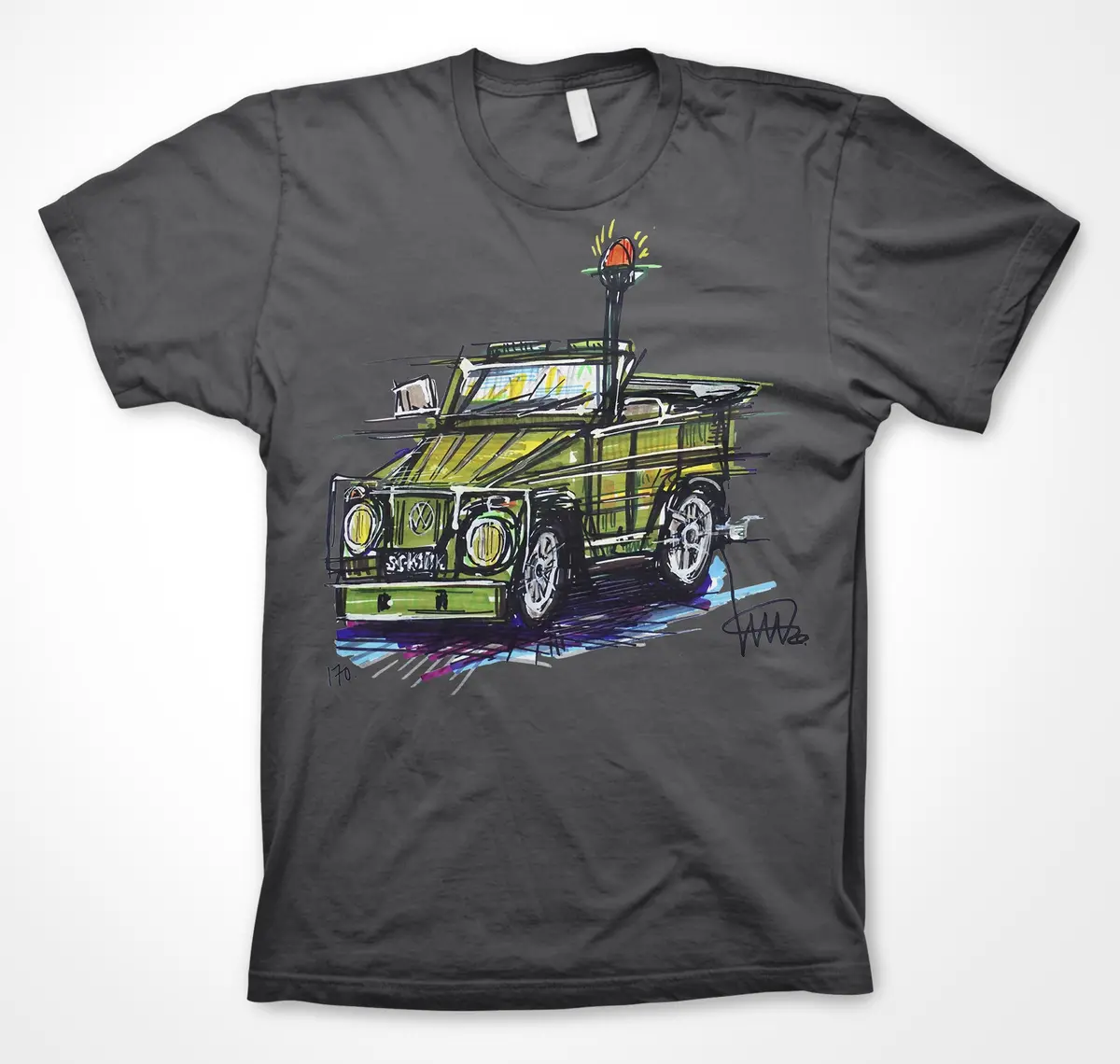 Volkswagen Trekker (Type 181) Retro Off-Road Unisex T-Shirt by Continuouscar - Image 3