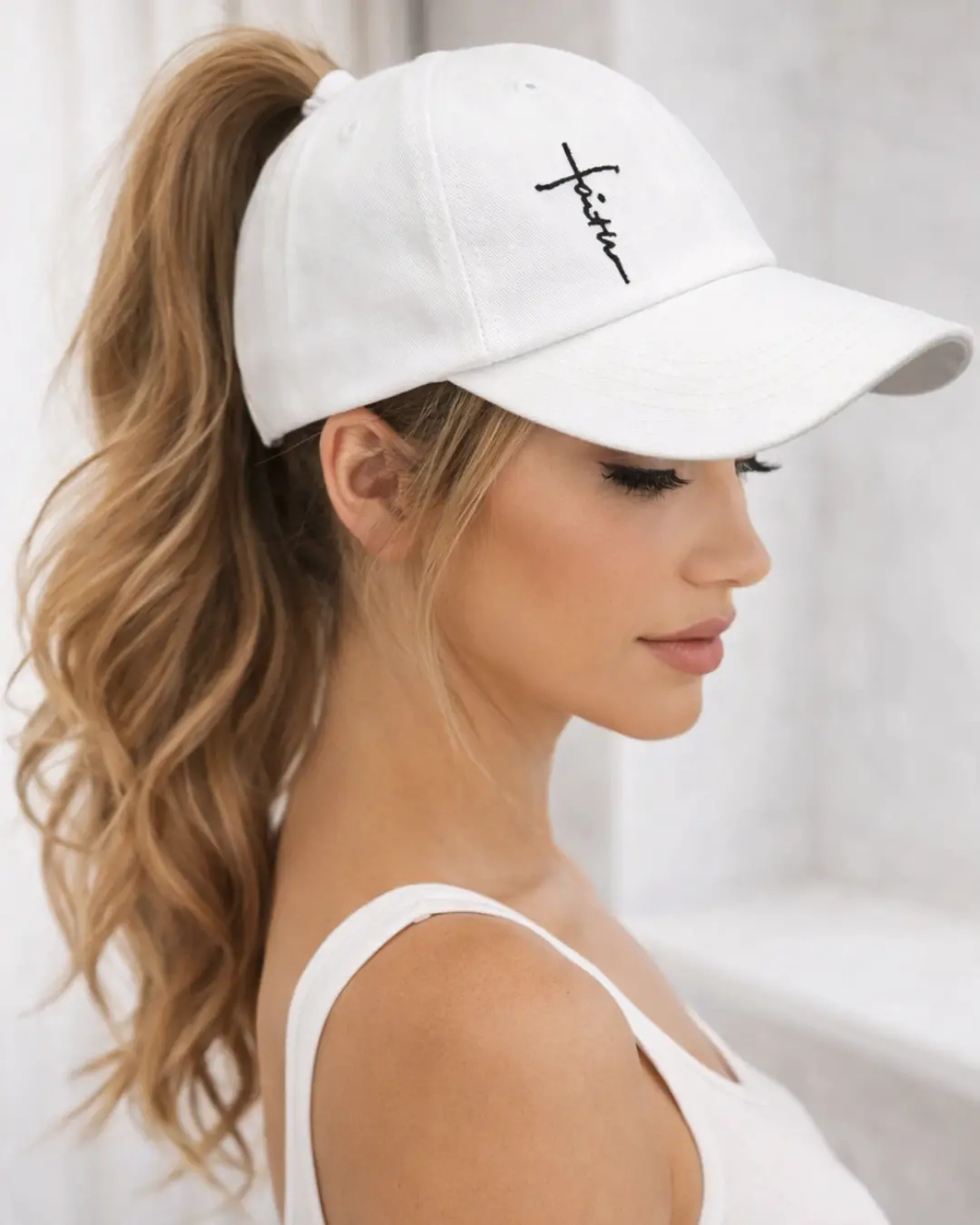 Ladies Ponytail Faith Hat 1