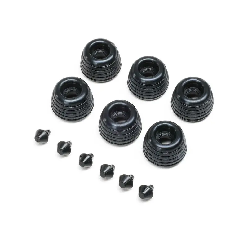 Losi Rubber Lean Bar Wheels & Stops (6): Promoto-Sm 1