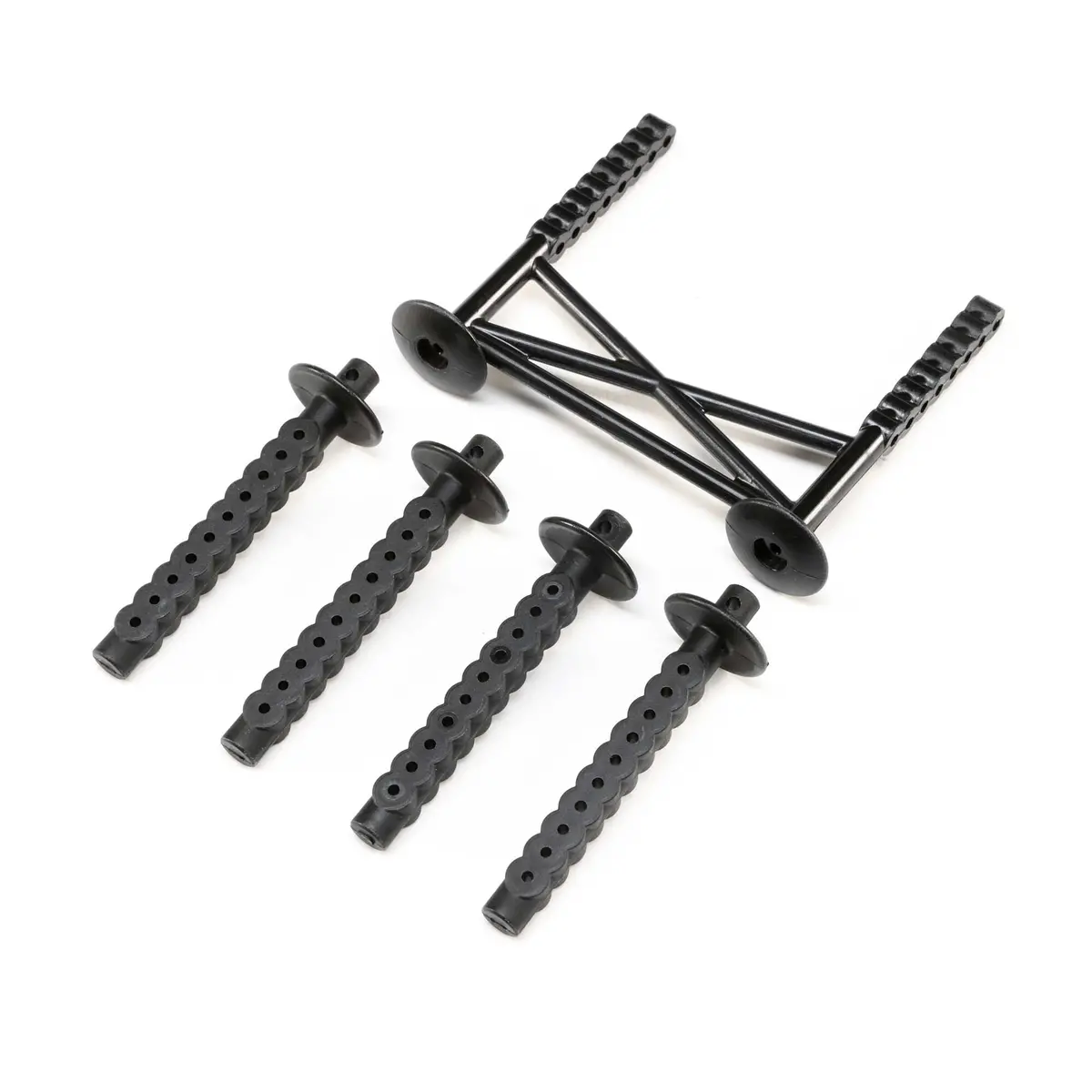 Losi Rear Body Support And Body Posts, Black: Lmt 1