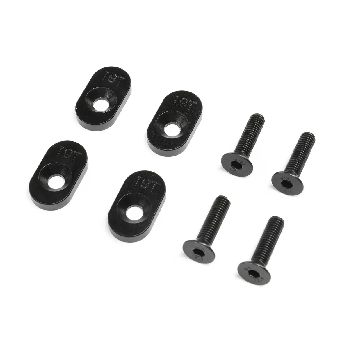 Losi Enginemountinsert & Screws 19T, Black(4): Dbxl 2.0 1