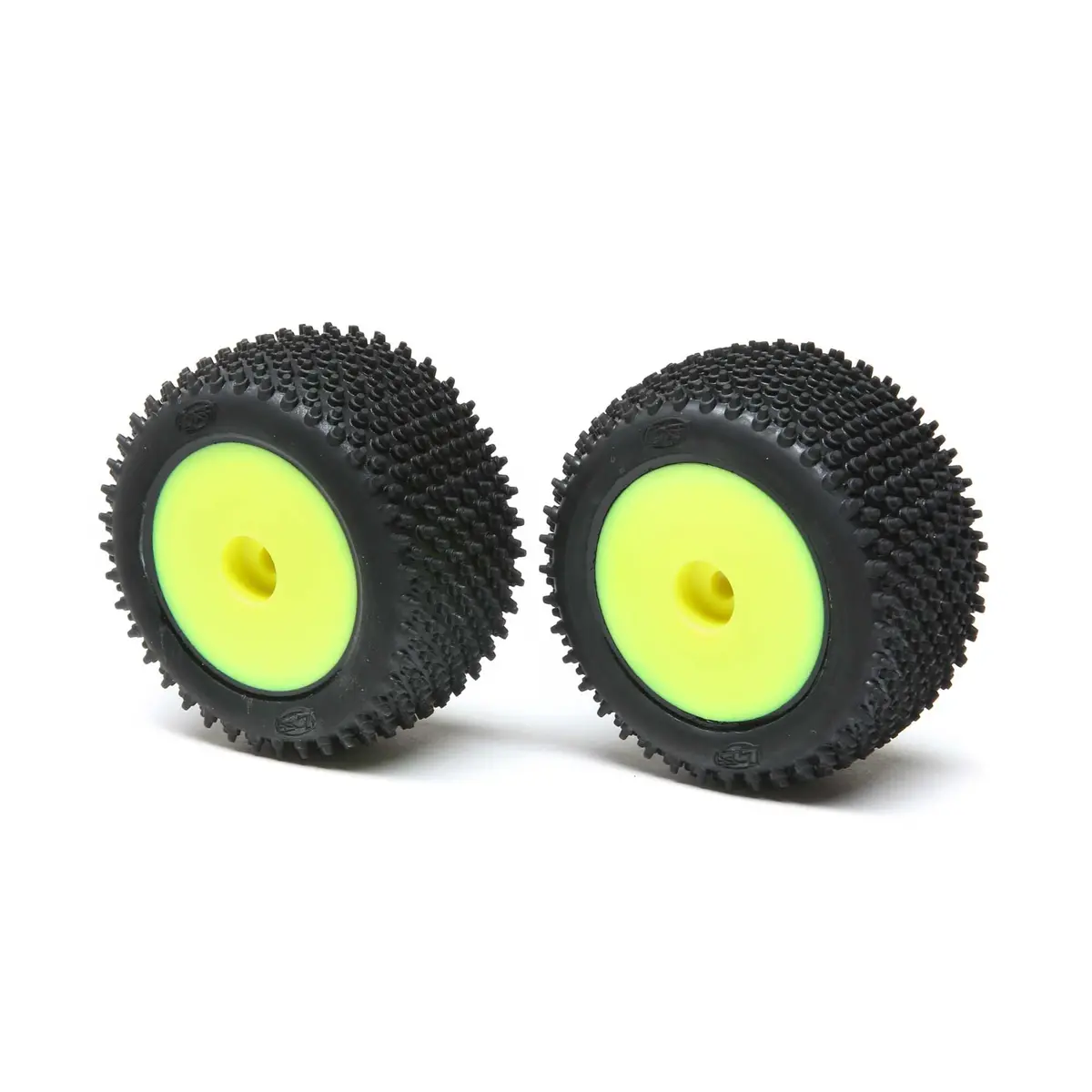 Losi Step Pin Mounted Rear Tires, Yellow (2): Mini-T 2.0 1